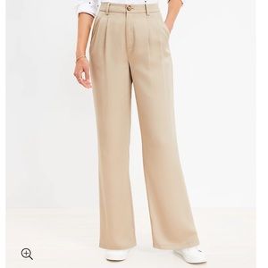 Loft wide leg pleat trouser